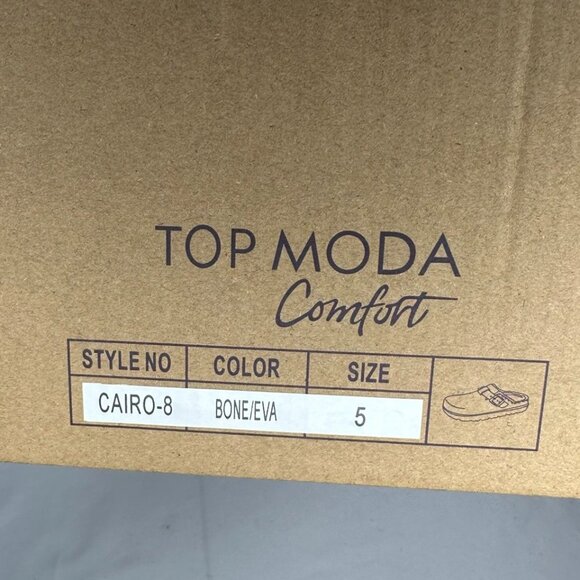 New In Box Cairo Bone Eva Chunky Platform Clogs with Fur Size 5 - Picture 10 of 10